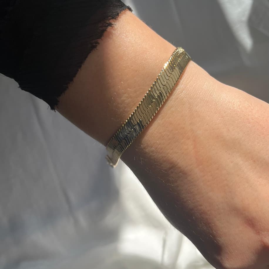14K Zirkon taşlı kombin bileklik 