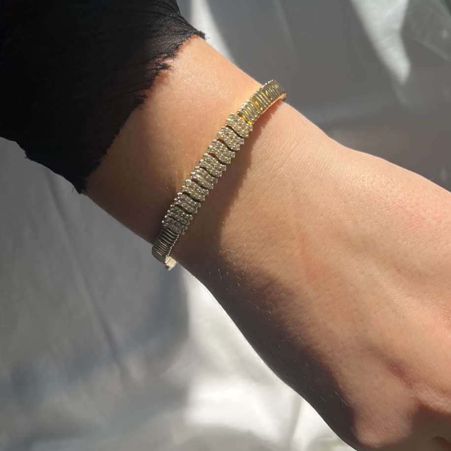 Premium Gold Taşlı Bileklik 