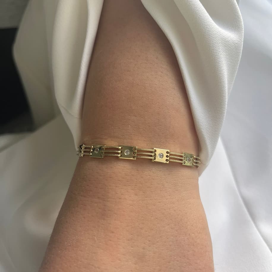 Vip 14k Taşlı Bileklik