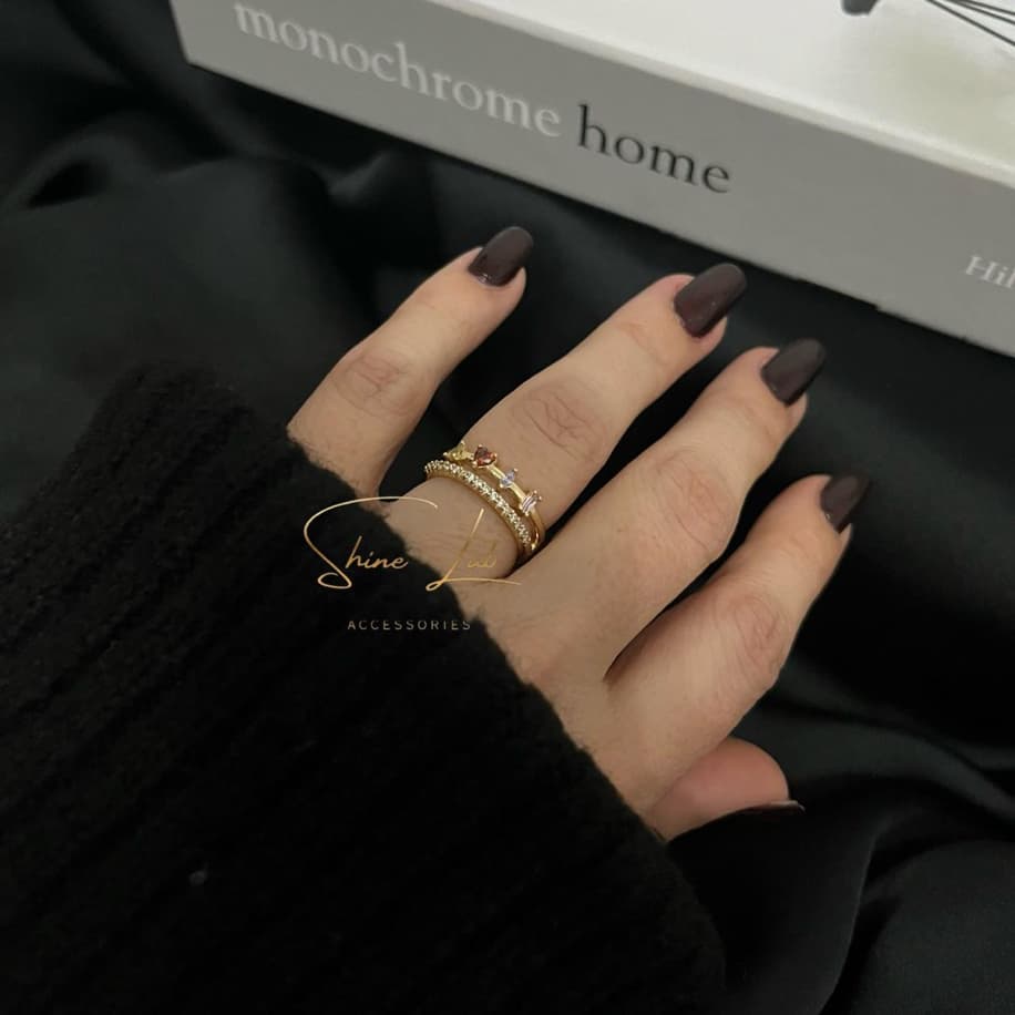 Premium Renkli Taşlı Yüzük