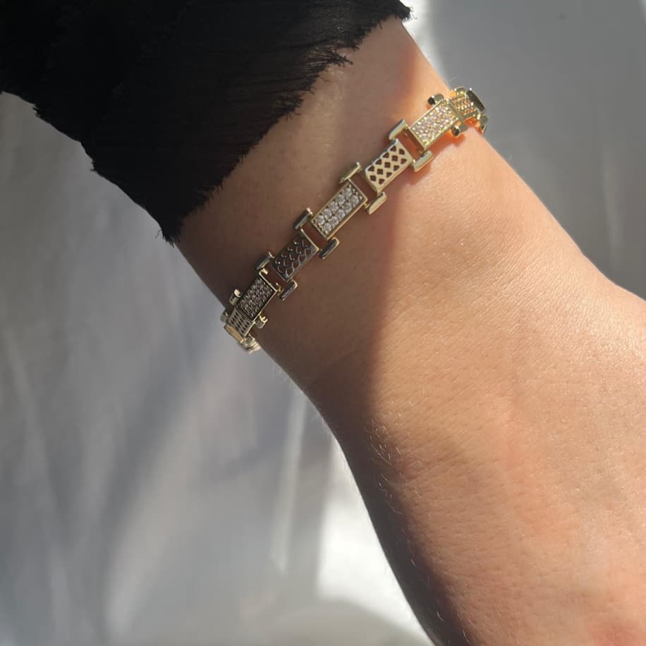 Premium Gold Taşlı bileklik 