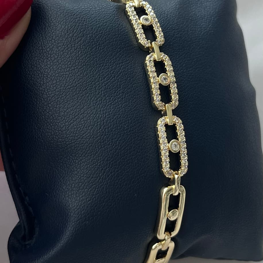 Zirkon Taşlı Halka Bileklik