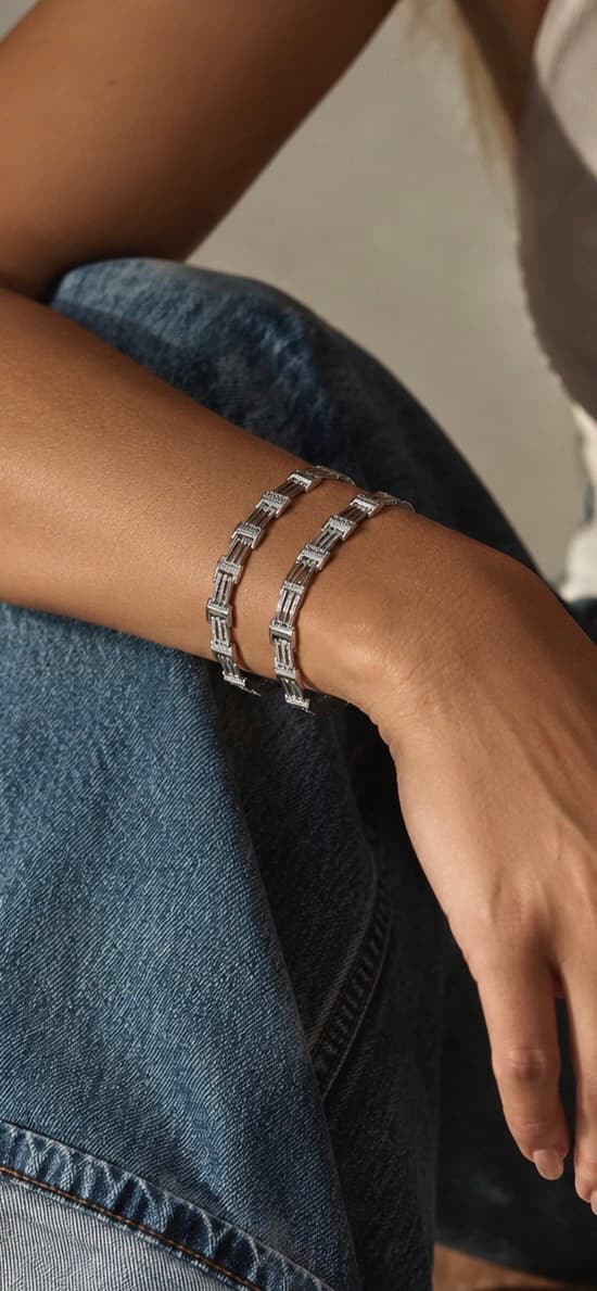 Zirkonyum taşlı silver bileklik