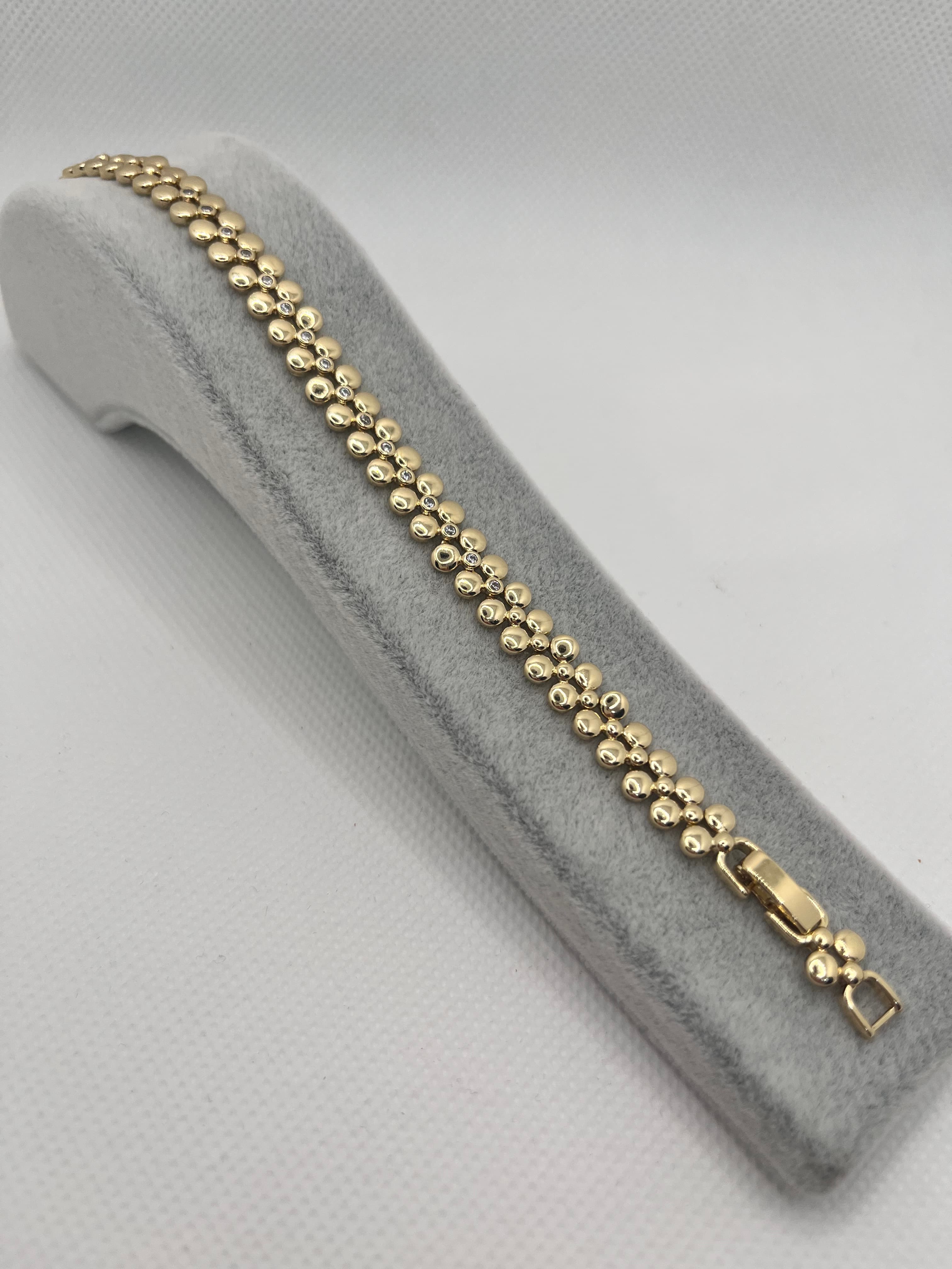 14K zirkon Taşlı Çiçek Model